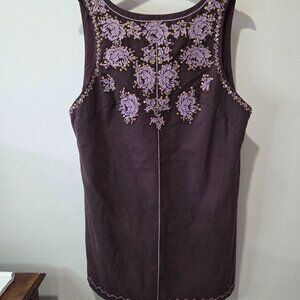 Free People Dress Sleeveless mini with v cutout in back. Size L. NWT